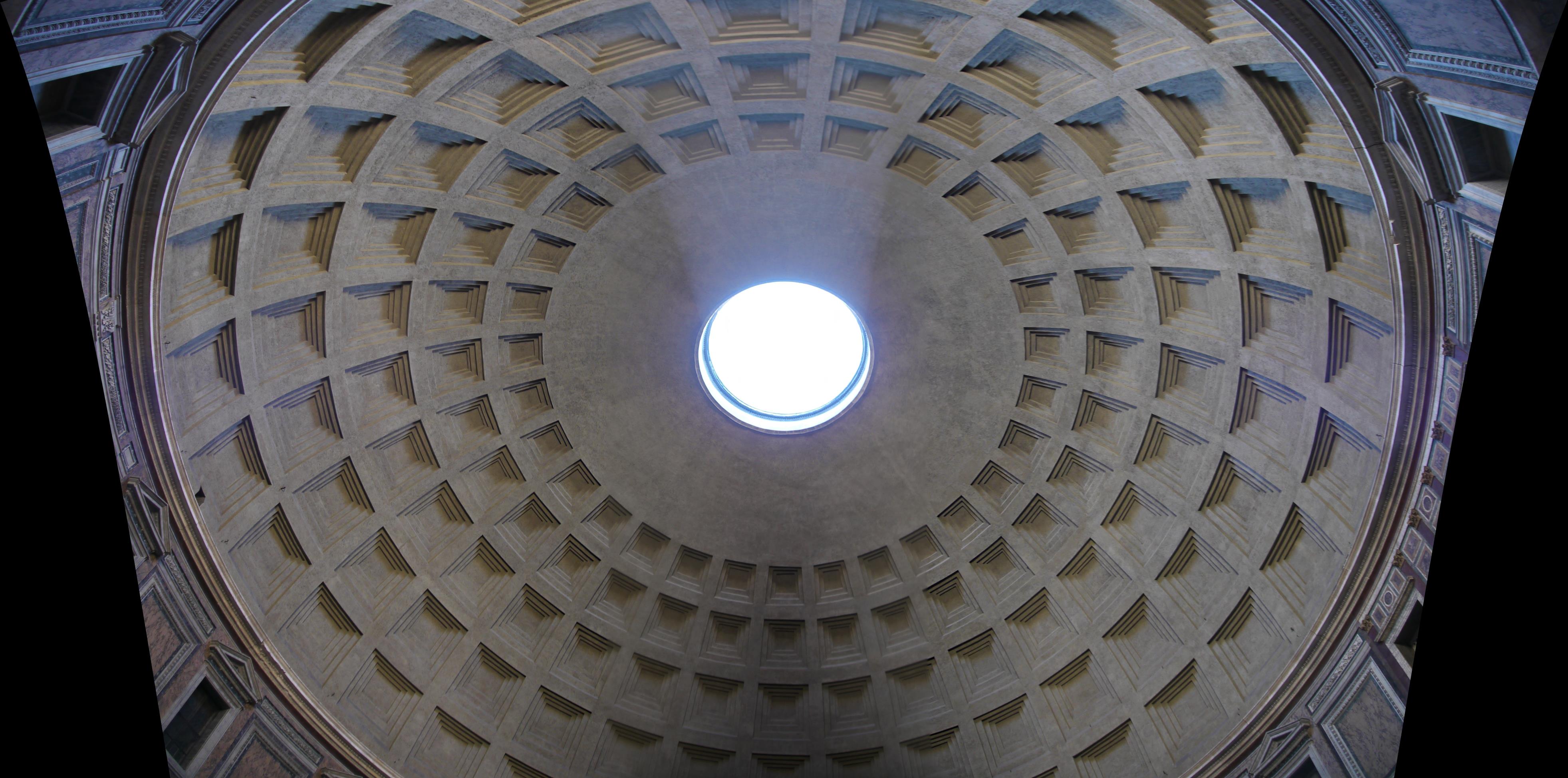 The Pantheon's amazing domed ceiling and 8.2m wide oculus